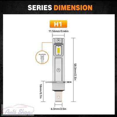 H1 LED IZZÓ CANBUS 800.000 lumen 7035 CSP LED Chips