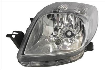 Toyota Yaris II. 2009.01.01-2011.10.15 utángyártott új bal első fényszóró H4 króm házas V-tip. (motoros) TYC 811700d330