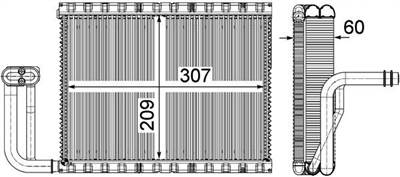 MAHLE AE 104 000P - klíma párologtató BMW BMW (BRILLIANCE)