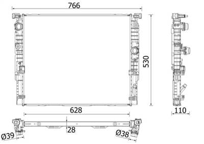 MAHLE CR 2198 000P - Vízhűtő (Hűtőradiátor) BMW BMW (BRILLIANCE)