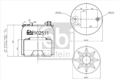 FEBI BILSTEIN 102511 - Légrugó rugótömb MERCEDES-BENZ