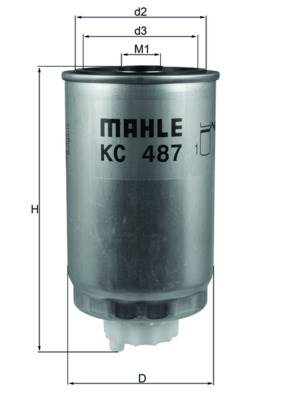 MAHLE KC 487 - Üzemanyagszűrő CHRYSLER DODGE FIAT JEEP LANCIA