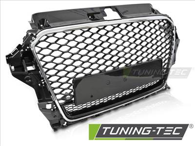AUDI A3 (8V) 12-16 RS QUATTRO STYLE FÉNYES FEKETE CHROME Tuning-Tec Hűtőrács