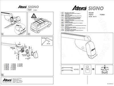 Renault Espace 2002-2006 - Tetőcsomagtartó szett acél*