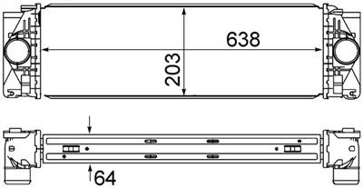 MAHLE CI 369 000S - töltőlevegő-hűtő MERCEDES-BENZ VW