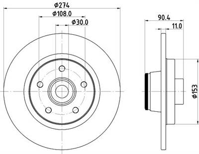 féktárcsa MINTEX MDC2614 for MERCEDES-BENZ, NISSAN, RENAULT