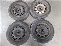  5x100 15" gyári lemezfelni, 195/65 Barum és Kumho téli gumi szett (30384)