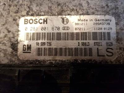 Opel Astra G,  motorvezérlő egység (motorkód: X17DTL) 90589736