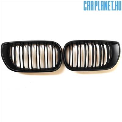 BMW E46 Sedan/Touring hűtőrács (vese) – Matt fekete, dupla pálcás facelift utáni (2001/09-2005)