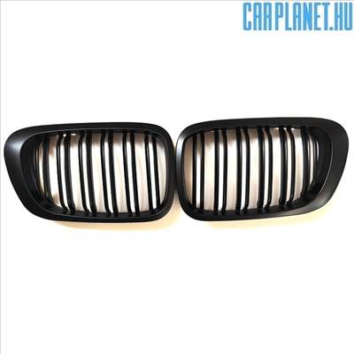 BMW E46 Coupe/Cabrio hűtőrács (vese) – Matt fekete, dupla pálcás facelift előtti (1998-2003/03)