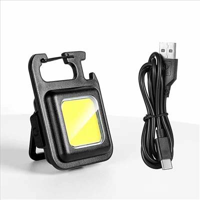 Mini LED kulcstartó lámpa – újratölthető, mágneses, 3 világítási móddal