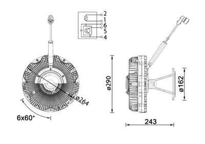MAHLE CFC 173 000P - kuplung, hűtőventilátor MERCEDES-BENZ
