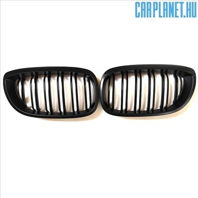 BMW E46 Coupe/Cabrio hűtőrács (vese) – Matt fekete, dupla pálcás facelift utáni (2003/03-2006)