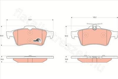 FÉKBETÉT KÉSZLET, TÁRCSAFÉK - CTS, 9-3X, PRIMERA, FOCUS, BLS, S40 - GDB1621, GDB1621 -  - TRW Egyéb GDB1621