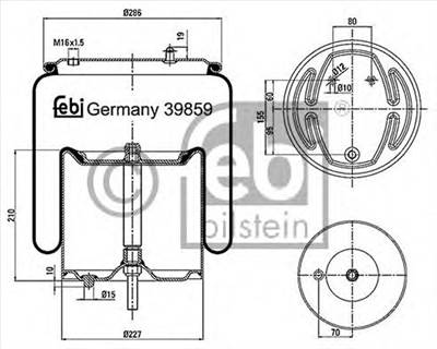 FEBI BILSTEIN 39859 - Légrugó rugótömb SCANIA