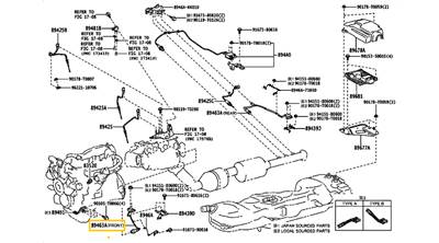 89463-71040 89463-71041 Toyota Hilux NOX Szenzor - Első (2.4 D 2GDFTV, 2.8 D 1GDFTV, 2019–)