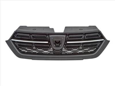 Dacia Dokker 2012-2017 utángyártott új hűtőrács fekete, krómcsíkkal (VAN-hoz is) 623107630r