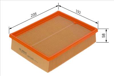 légszűrő BOSCH F 026 400 212 for HYUNDAI
