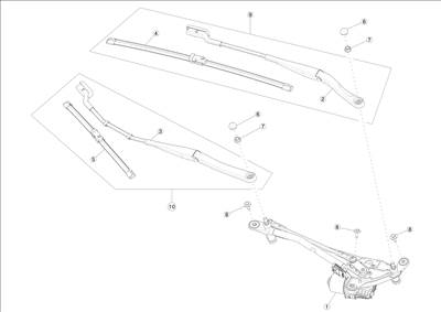 Tesla Model 3 2017-2023 Ablaktörlők és motorok
