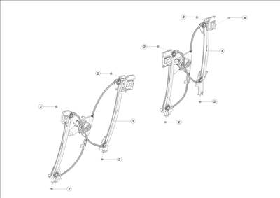 Tesla Model S 2012-2016 Ajtó üveg szabályzók