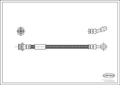 fékcső CORTECO 19034865 for SUZUKI