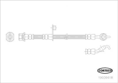 fékcső CORTECO 19036618 for TOYOTA