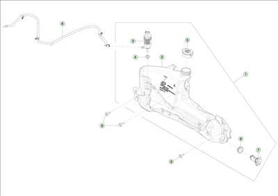 Tesla Model 3 Highland 2023-tól Ablakmosó tartály és motor