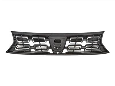 Dacia Duster 2018.01.01-2021.08.30 utángyártott új hűtődíszrács fekete/króm, kamera lyukas 623103440r