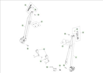 Tesla Model Y 2020-tól Első biztonsági övek