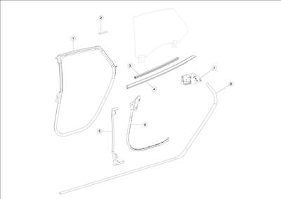 Tesla Model S 2012-2016 Hátsó ajtó tömítések