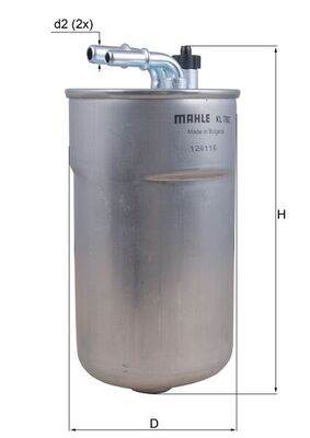 MAHLE KL 792 - Üzemanyagszűrő OPEL VAUXHALL