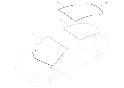 Tesla Model 3 2017-2023 Első és hátsó szélvédő