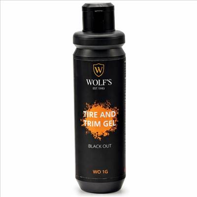 Műanyag- és gumiápoló gél 225 ml, Wolf WO 1G Tire and Trim gel - Black Out