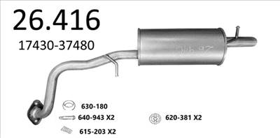 EDEX 26.416 - kipufogó hátsó dob