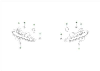 Tesla Model 3 Highland 2023-tól Első és hátsó külső kilincsek