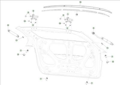 Tesla Model Y 2020-tól Csomagtér ajtó és tartozékok