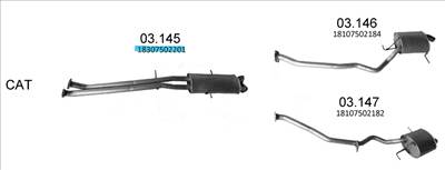 EDEX 03.145 - BMW X5 E53 kipufogó közép dob