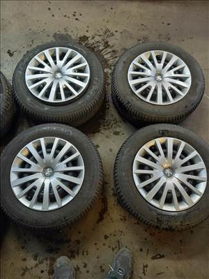  4x108-as 6.5x15" használt (gyári felni) lemezfelni,195/65 használt Kleber téli gumi sxx2