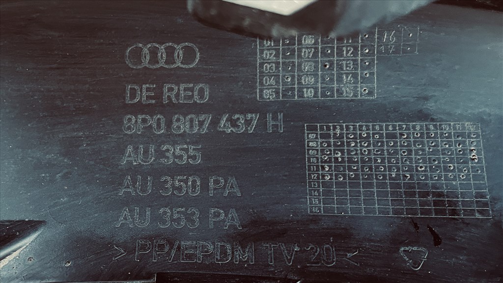 Audi A3 Facelift első lökhárító 8P0807437H 5. kép