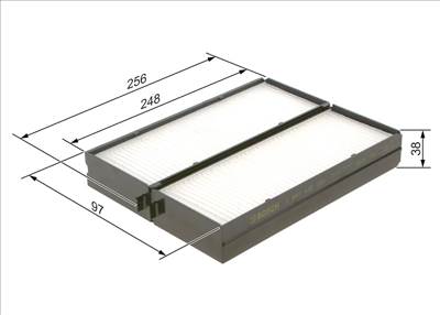 szűrő, utastér levegő BOSCH 1 987 432 160 for HYUNDAI, KIA