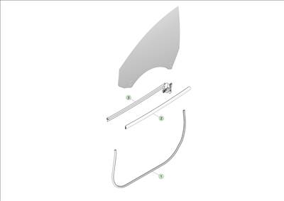 Tesla Model 3 Highland 2023-tól Első ajtó tömítések