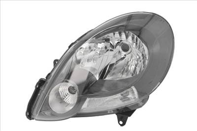 Renault Kangoo II 2008-2013 utángyártott új bal első fényszóró H4 fekete házas (motoros) DEPO 1457027