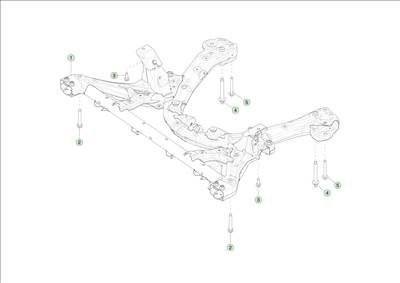 Tesla Model Y 2020-tól Első bölcső