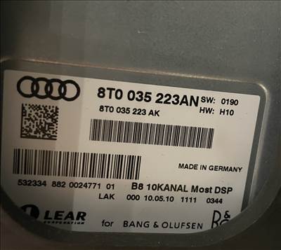 Audi RS5 (B8 - 8T) Bang & Olufsen audió erősítő 8t0035223an