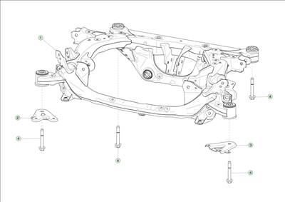 Tesla Model Y 2020-tól Hátsó bölcső
