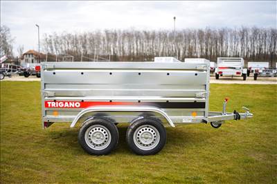 Új 2 tengelyes utánfutó (233x132cm) + dupla oldalfal magasító - csak 678.000 Ft