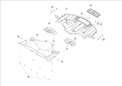 Tesla Model 3 Highland 2023-tól Hátsó alsó tálca és diffúzor