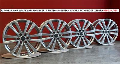 R17 6x114,3 (66,1) MAK SAFARI 6 SILVER  7.5J ET30 új alufelnik felnik 