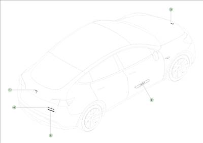 Tesla Model Y 2020-tól Feliratok
