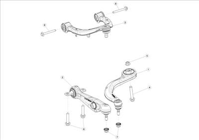 Tesla Model Y 2020-tól Első lengőkarok